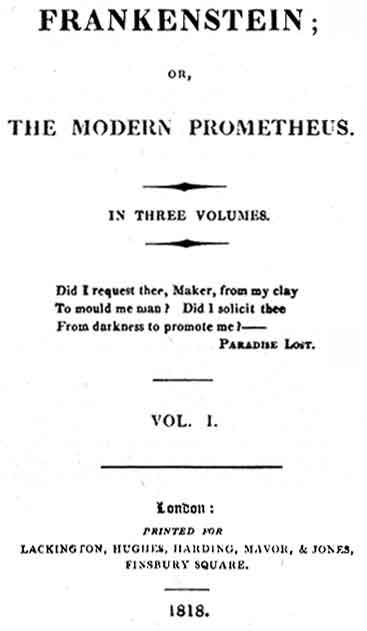 Frankenstein; Or, The Modern Prometheus